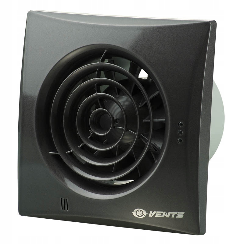 Kupelňový ventilátor - TICHÝ VENTILÁTOR KÚPEĽNE 100 časovač čierny