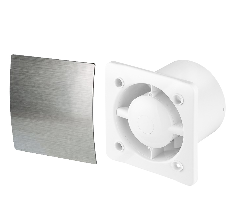 Kupelňový ventilátor - FAN + PANEL ESCUDO SILVER AWENTA TIMER!