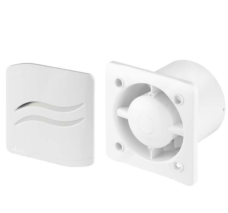Kupelňový ventilátor - VENTILÁTOR + S-LINE PANEL BIELY AWENTA HYGROSTAT