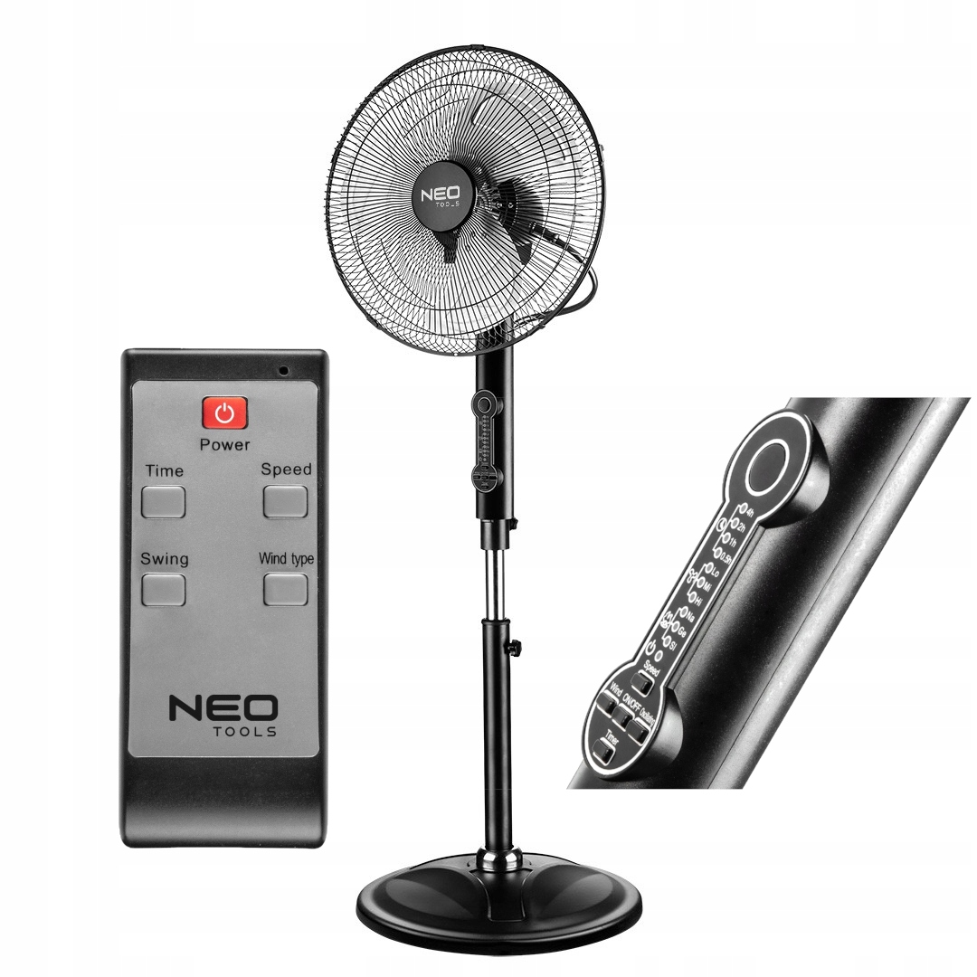 Kupelňový ventilátor - PODLAHOVÝ VENTILÁTOR 80W 40cm 90-004 NEO NÁRADIE