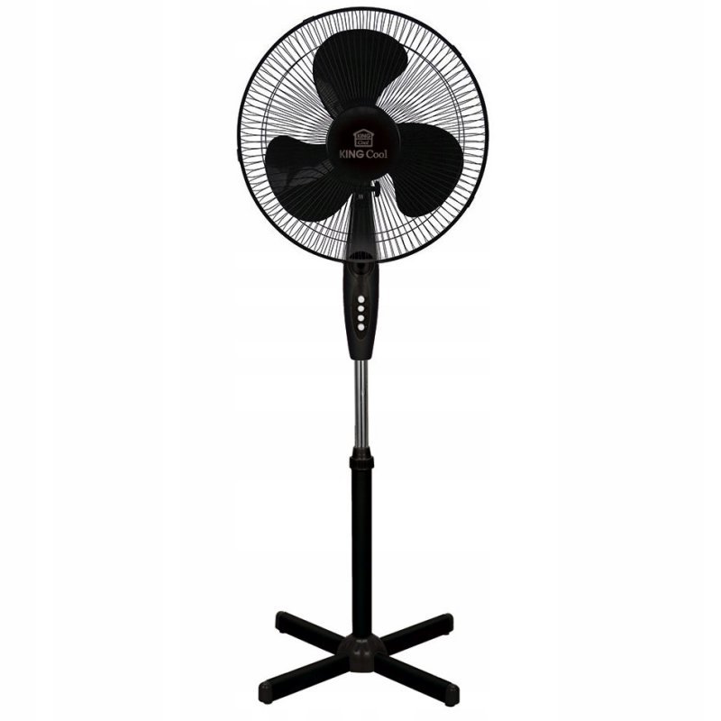 Kupelňový ventilátor - STÁLY VENTILÁTOR PODLAHY TICHÝ ČIERNY 40W 40cm