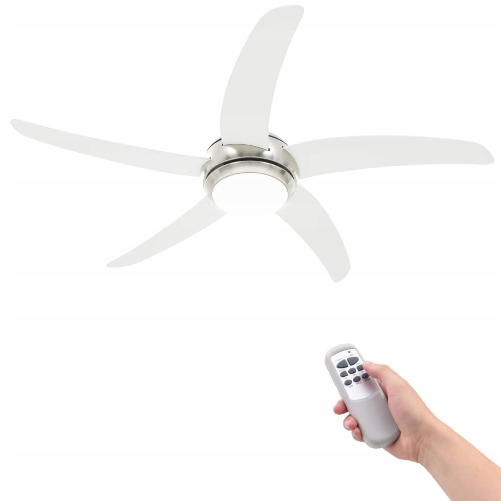 Kupelňový ventilátor - STROPNÝ VENTILÁTOR S SVIETIDLOM BIELY 128cm