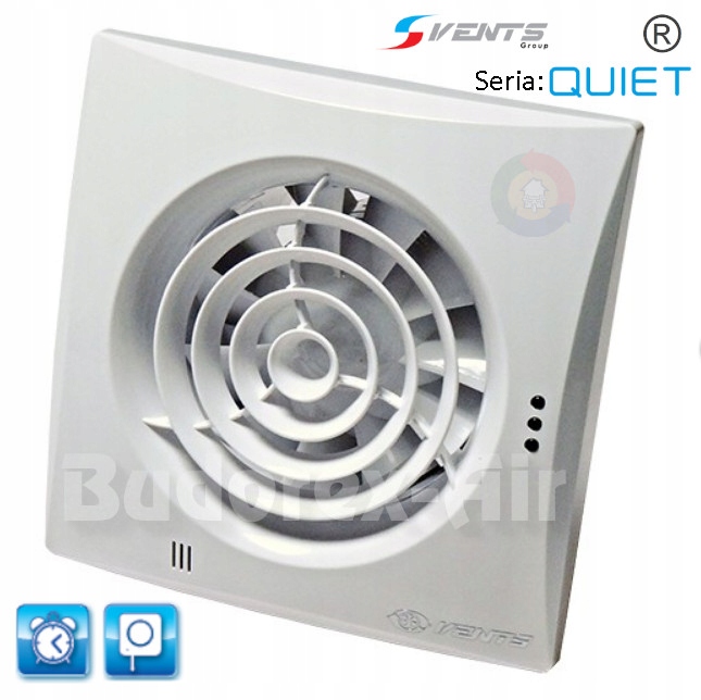 Kupelňový ventilátor - Káblový spínač VENTS 100 QUIET FAN *. časovač.