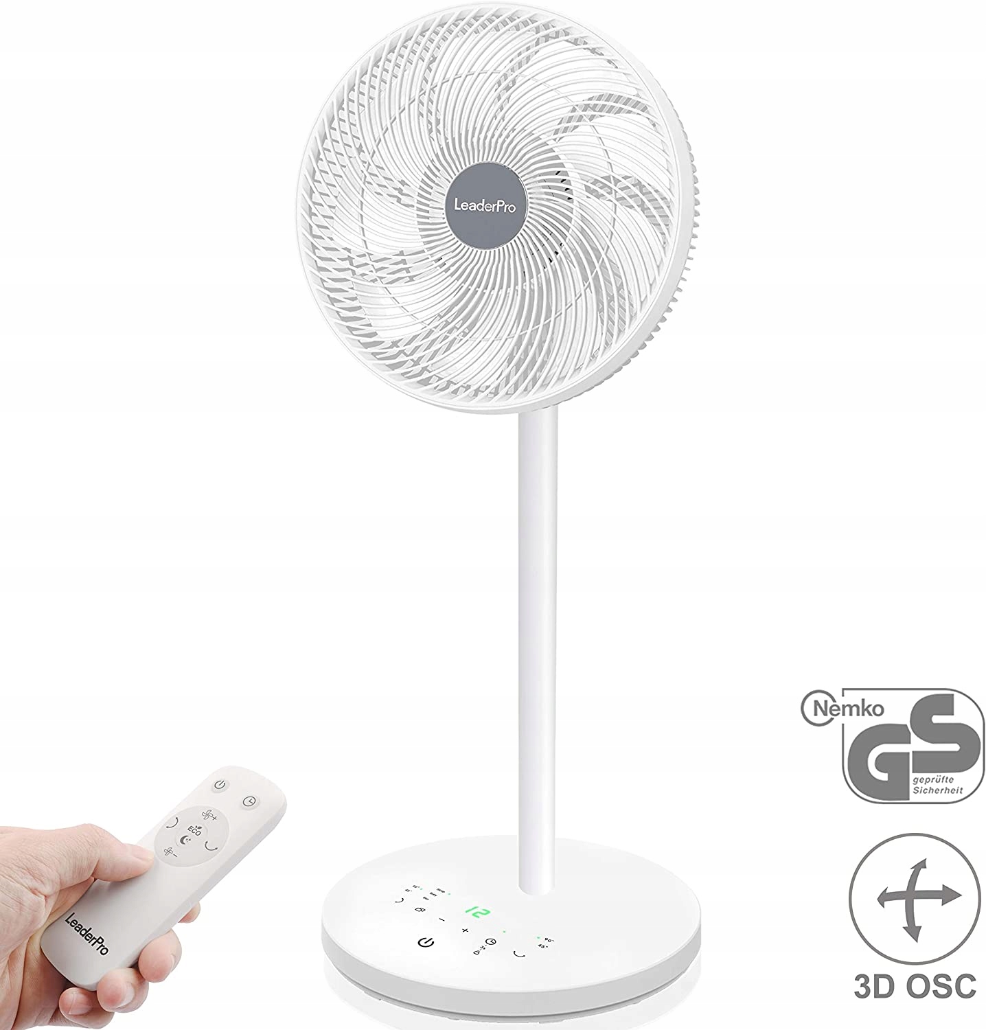 Kupelňový ventilátor - VENTILÁTOR PODLAHY LEADERPRO 12 REŽIMOV