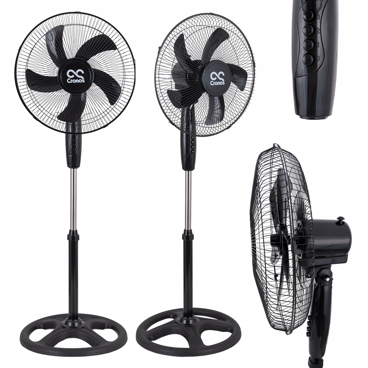 Kupelňový ventilátor - VEĽKÝ STÁLY VENTILÁTOR PODLAHY 40cm 70w