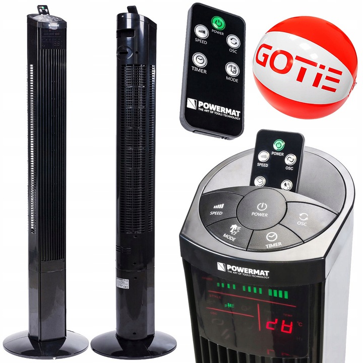 Kupelňový ventilátor - STOJAN VENTILÁTORA STĹPEC VENTILÁTOR + DIAĽKOVÉ OVLÁDANIE
