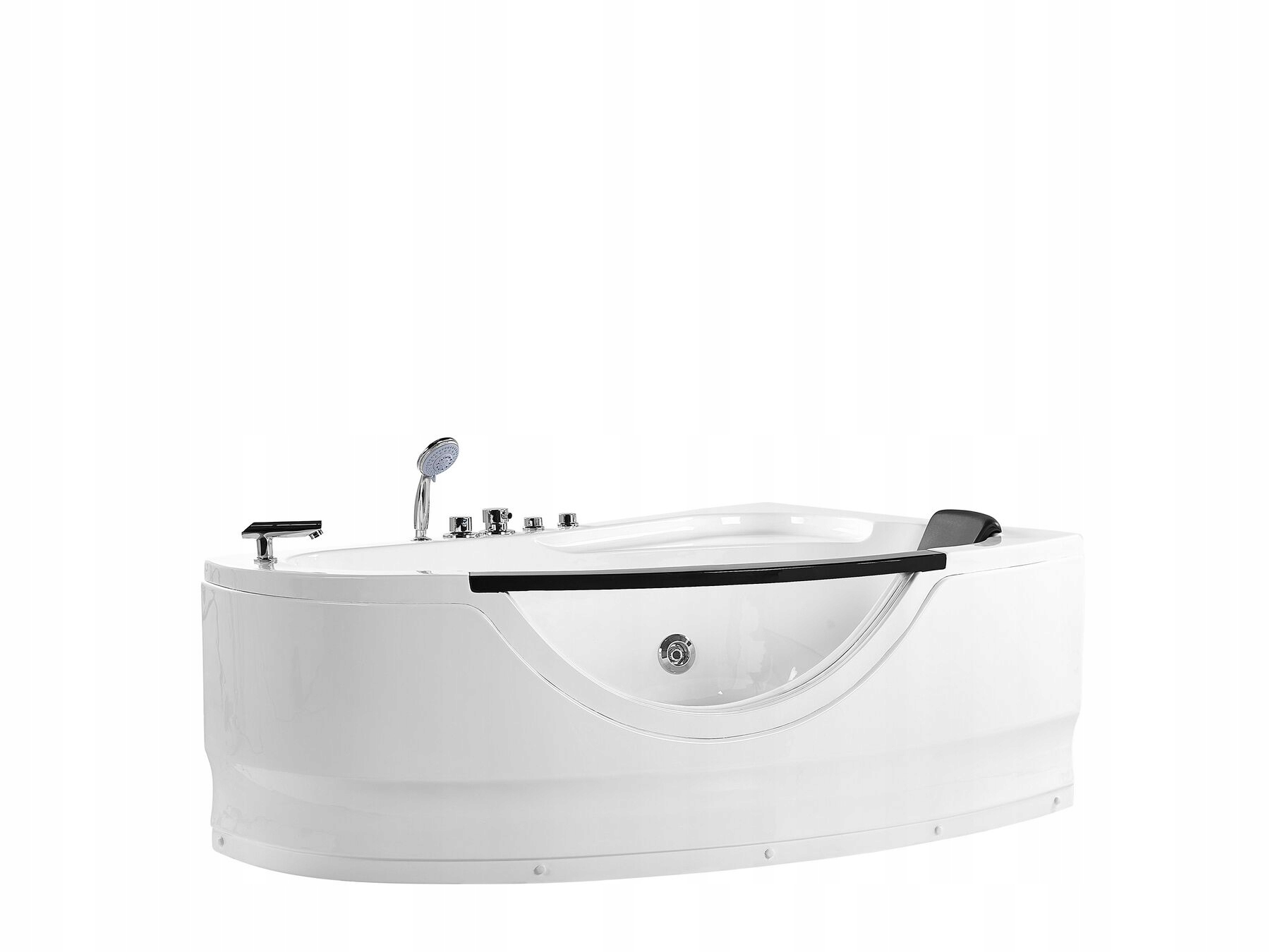 Whirlpool LED rohová ľavá vaňa biela PALMA