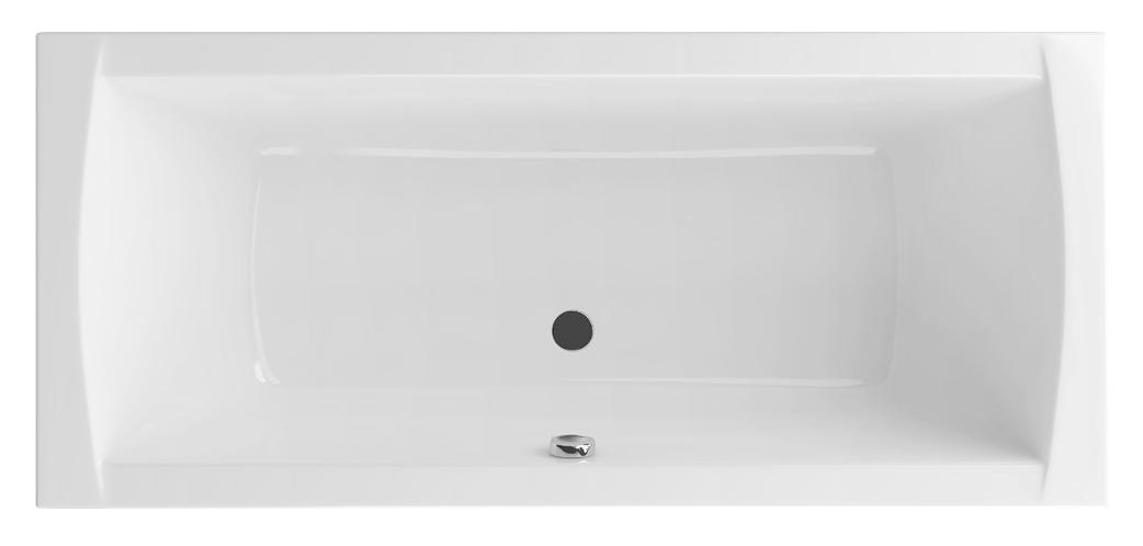 Obdĺžniková biela akrylová vaňa 180x80 cm + nohy
