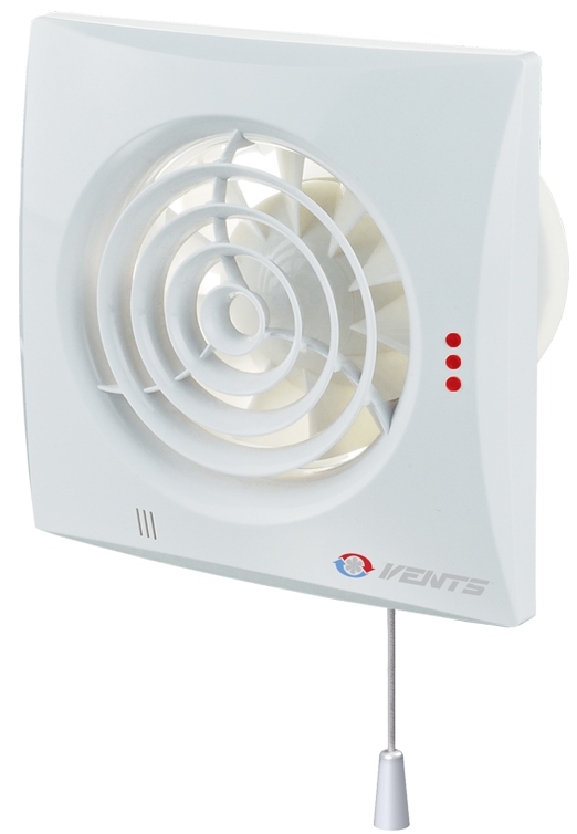 Kupelňový ventilátor - Ventilátor 100 TICHÉ VENTILY Biely reťazec vypnutý