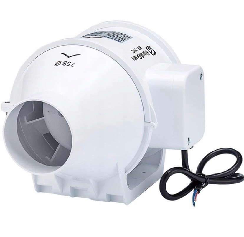 Kupelňový ventilátor - Potrubný ventilátor Hon & Guan HF-75S