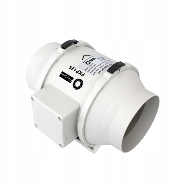 Kupelňový ventilátor - Plastový potrubný ventilátor 125 284 m3 / h FKP125