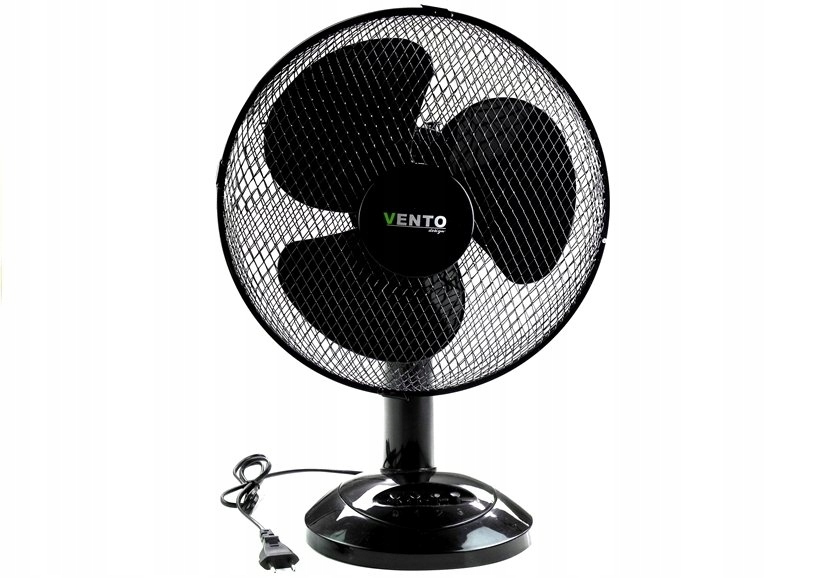 Kupelňový ventilátor - Kancelársky ventilátor Vento, 30 cm, 40 W, čierny