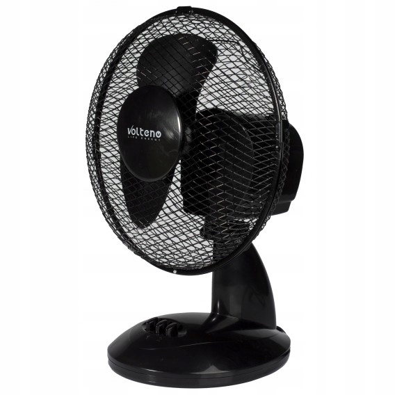 Kupelňový ventilátor - Stolový ventilátor 21W, priemer 23cm, čierny