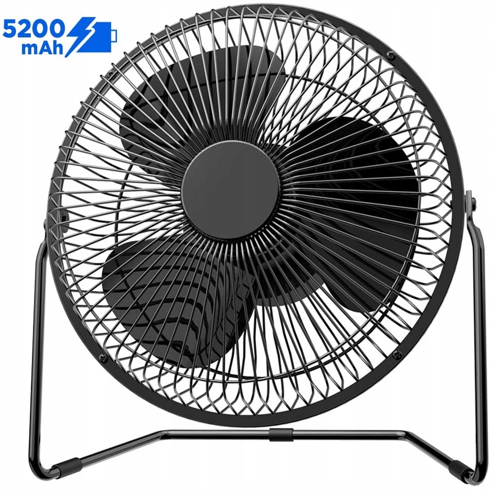 Kupelňový ventilátor - Čierny 15cm stolný ventilátor USB