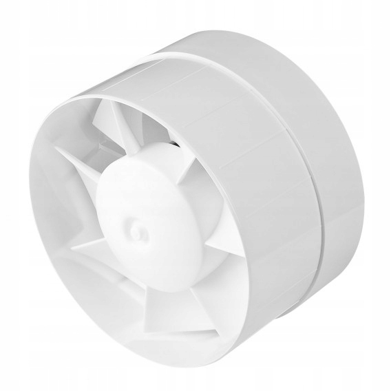 Kupelňový ventilátor - Potrubný ventilátor WKA priemer 150 s bielou kockou