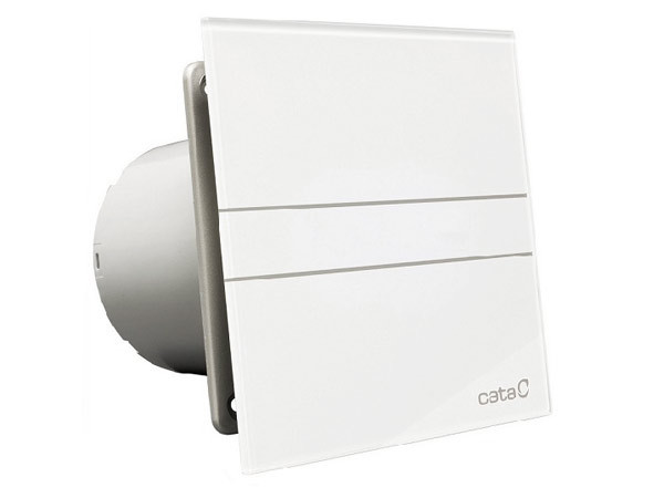 Kupelňový ventilátor - Ventilátor do kúpeľne E-120 G Cata BIELE SKLO