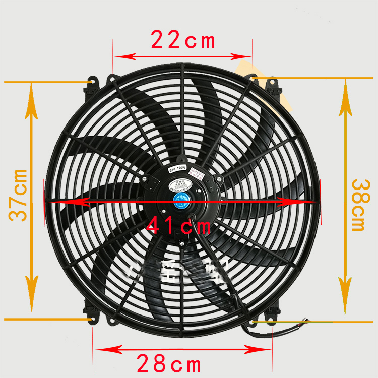 Kupelňový ventilátor - Axiálny ventilátor 400 mm dopravujúci 24v univerzálny
