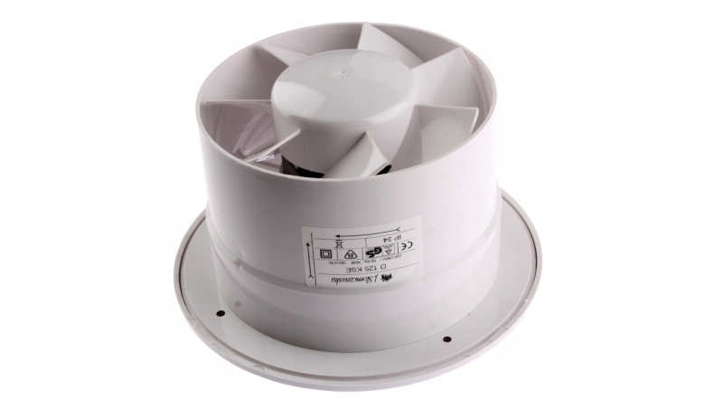 Kupelňový ventilátor - Axiálny ventilátor fi 125 230V 16W 185m3 / h 35dB