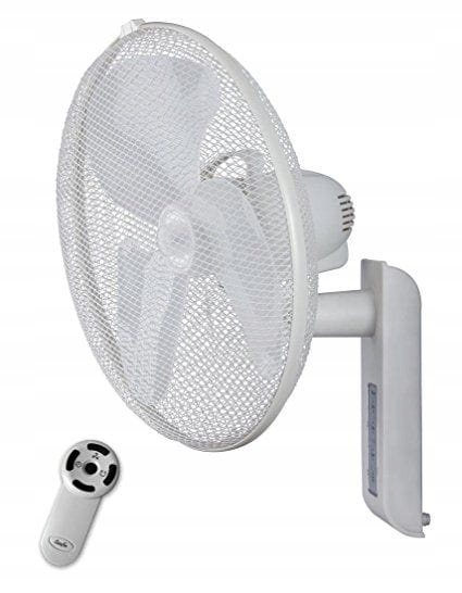 Kupelňový ventilátor - Nástenný ventilátor 50W chrtík biely, diaľkové ovládanie