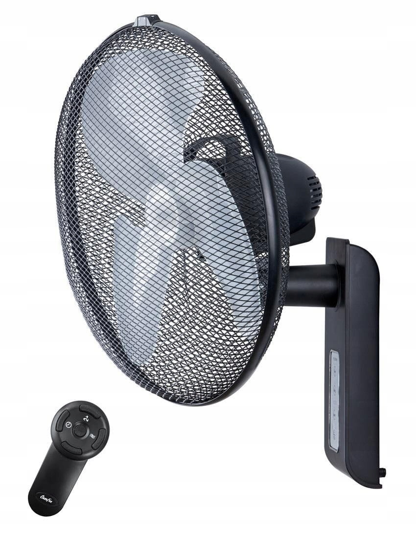 Kupelňový ventilátor - Nástenný ventilátor Greyhound čierny + diaľkové ovládanie