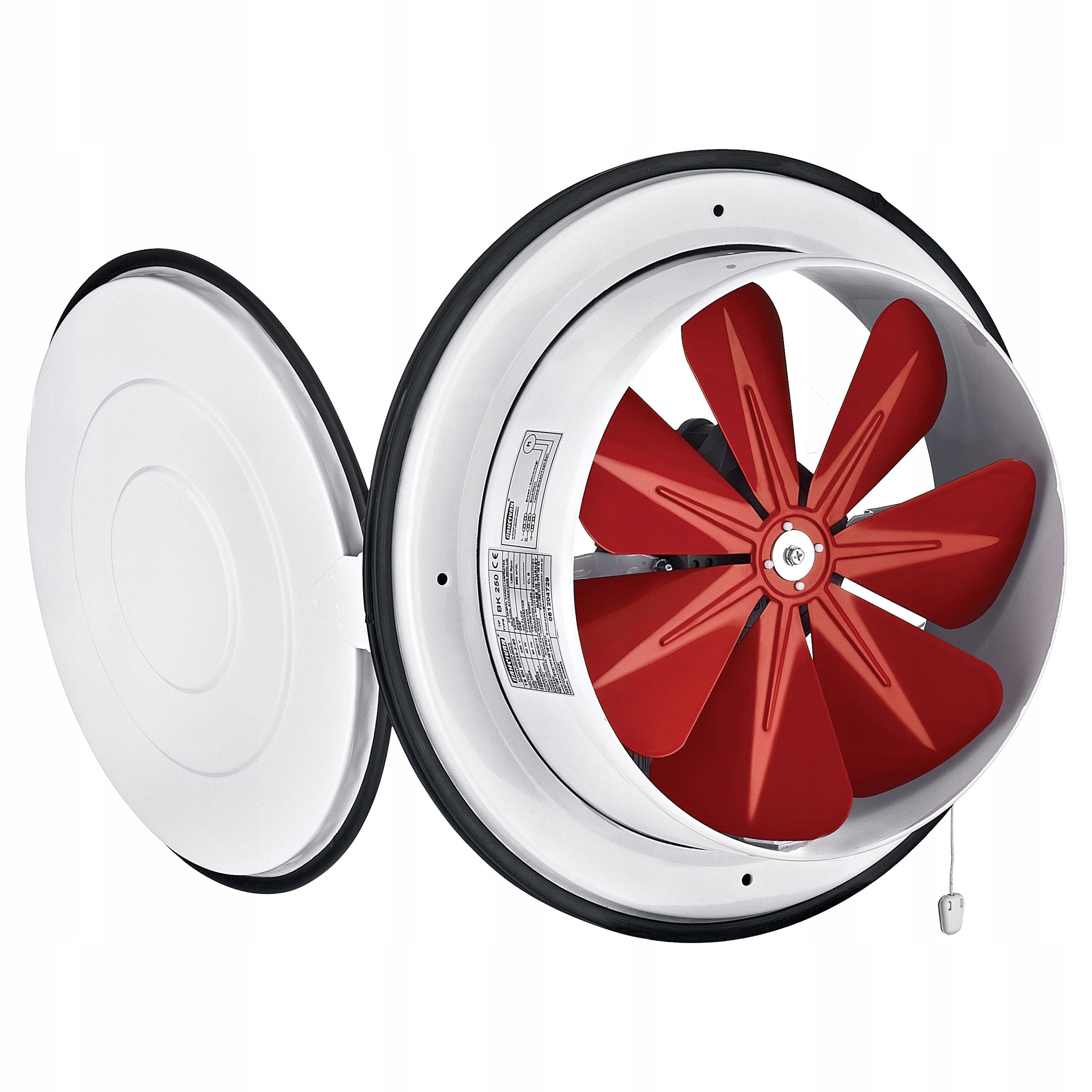 Kupelňový ventilátor - Nástenný axiálny ventilátor BVN BK 200 mm KRYT