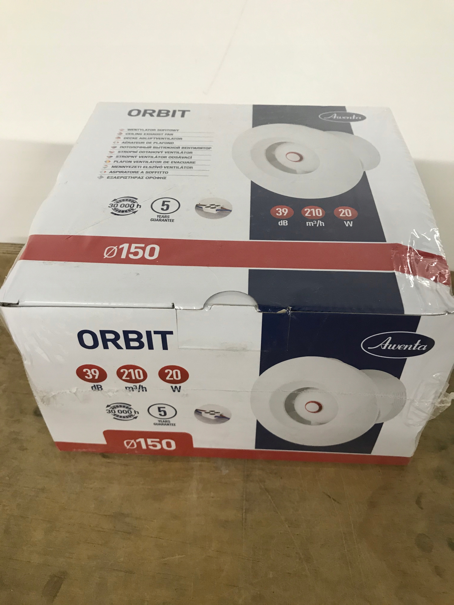 Kupelňový ventilátor - Stropný ventilátor Orbit WXO 150