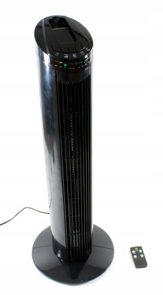 Kupelňový ventilátor - WT1 čierny stĺpik ventilátor / ventilátor