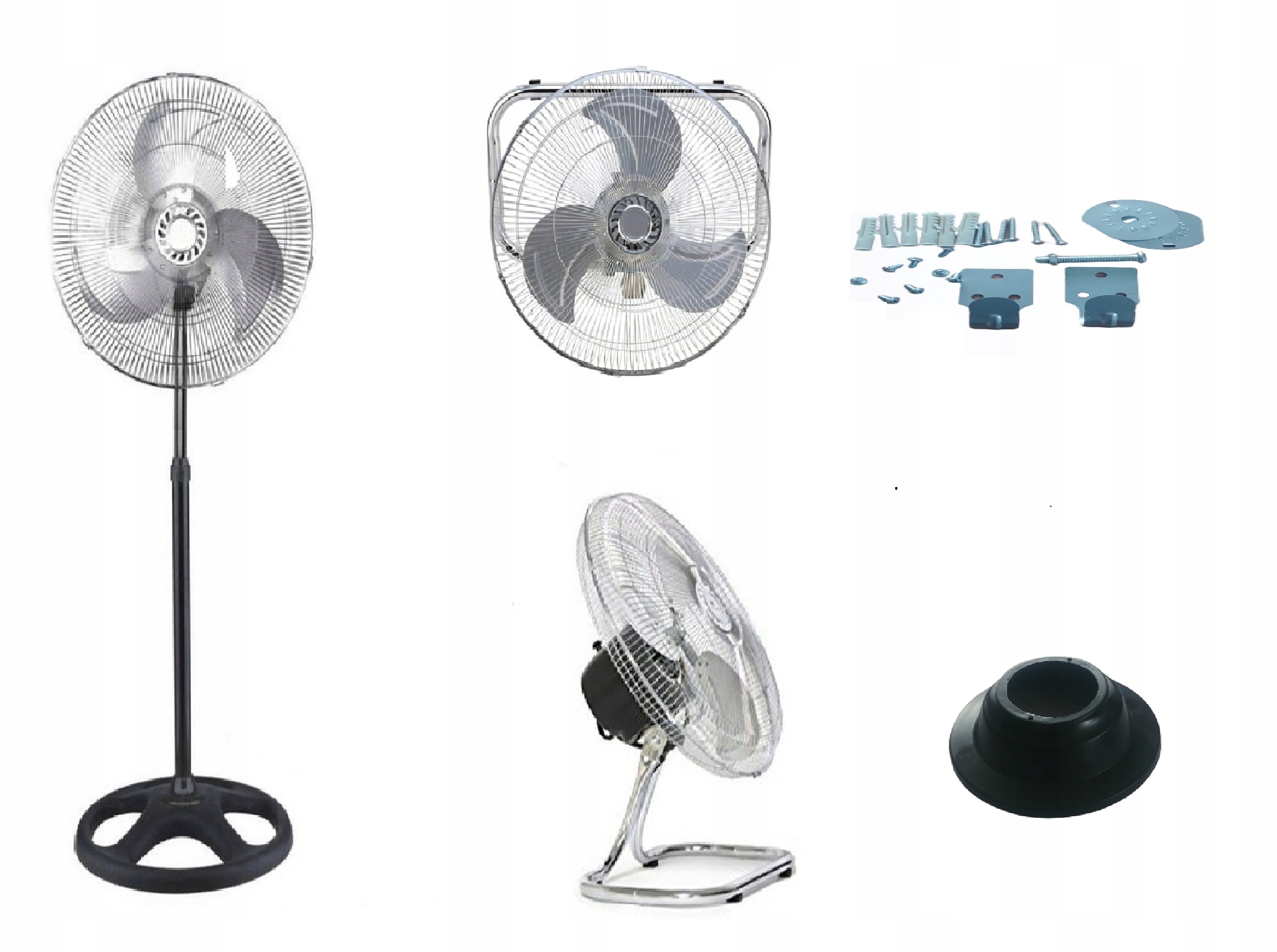 Kupelňový ventilátor - OCELOVÝ SILNÝ VEĽKÝ podlahový ventilátor
