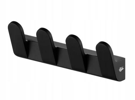 Kupelňový set doplnkov - Vešiak so 4 háčikmi Futura Black Mat 02952