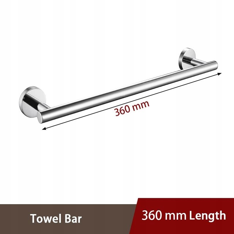 Kupelňový set doplnkov - [Vešiak na uterák 36cm] Lesklá súprava