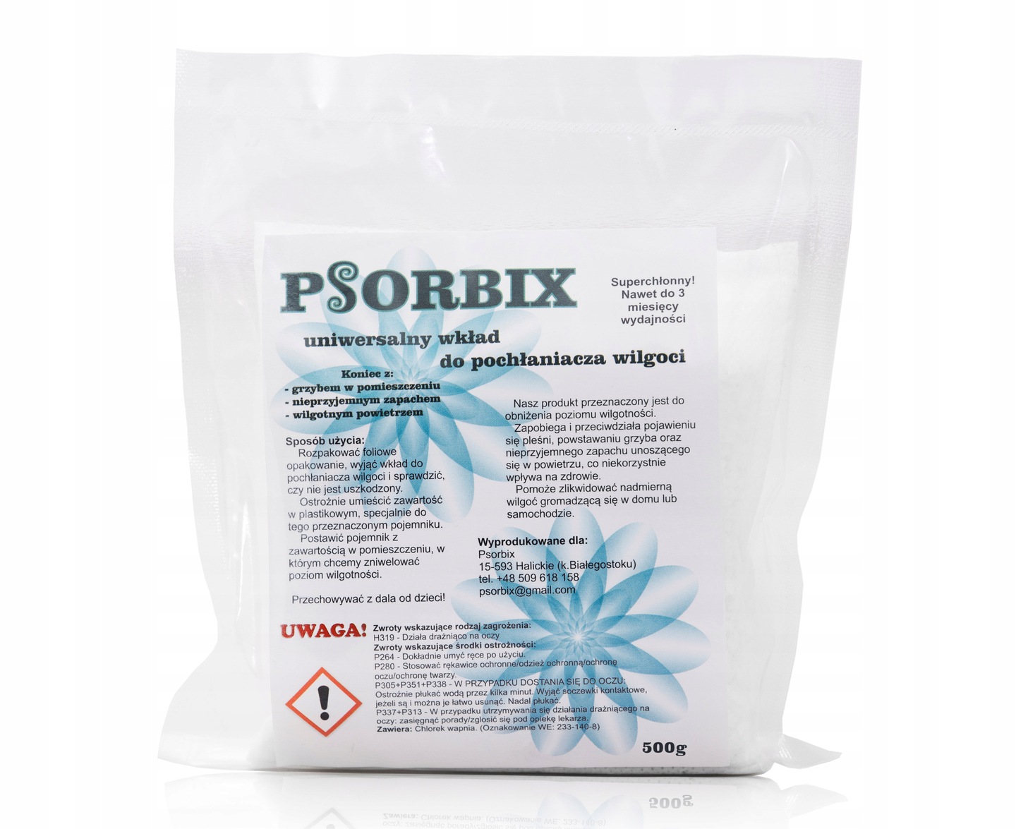 Odvlhčovač vzduchu - Náplň pre absorbér vlhkosti 500g x 12 ks