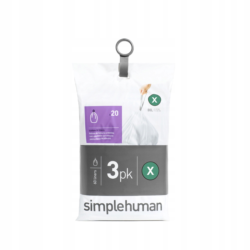Vrecia na odpad 60 ks. Veľkosť X 80 l Simple Human