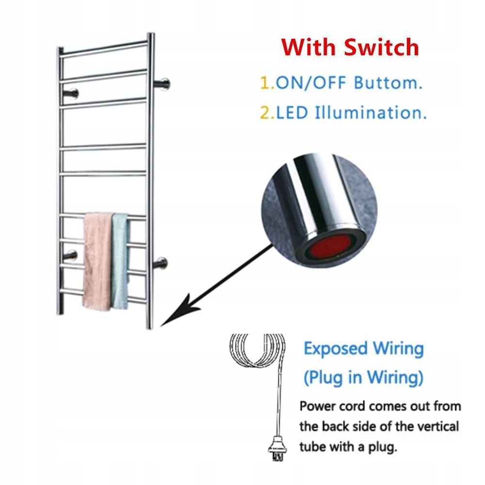Polička do kúpelne - [Plug and Switch / Cn / 220v] Lišta