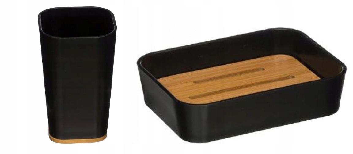 Mydlenička -  ČIERNA BAMBUSOVÁ SADA - MYDLO A MUG