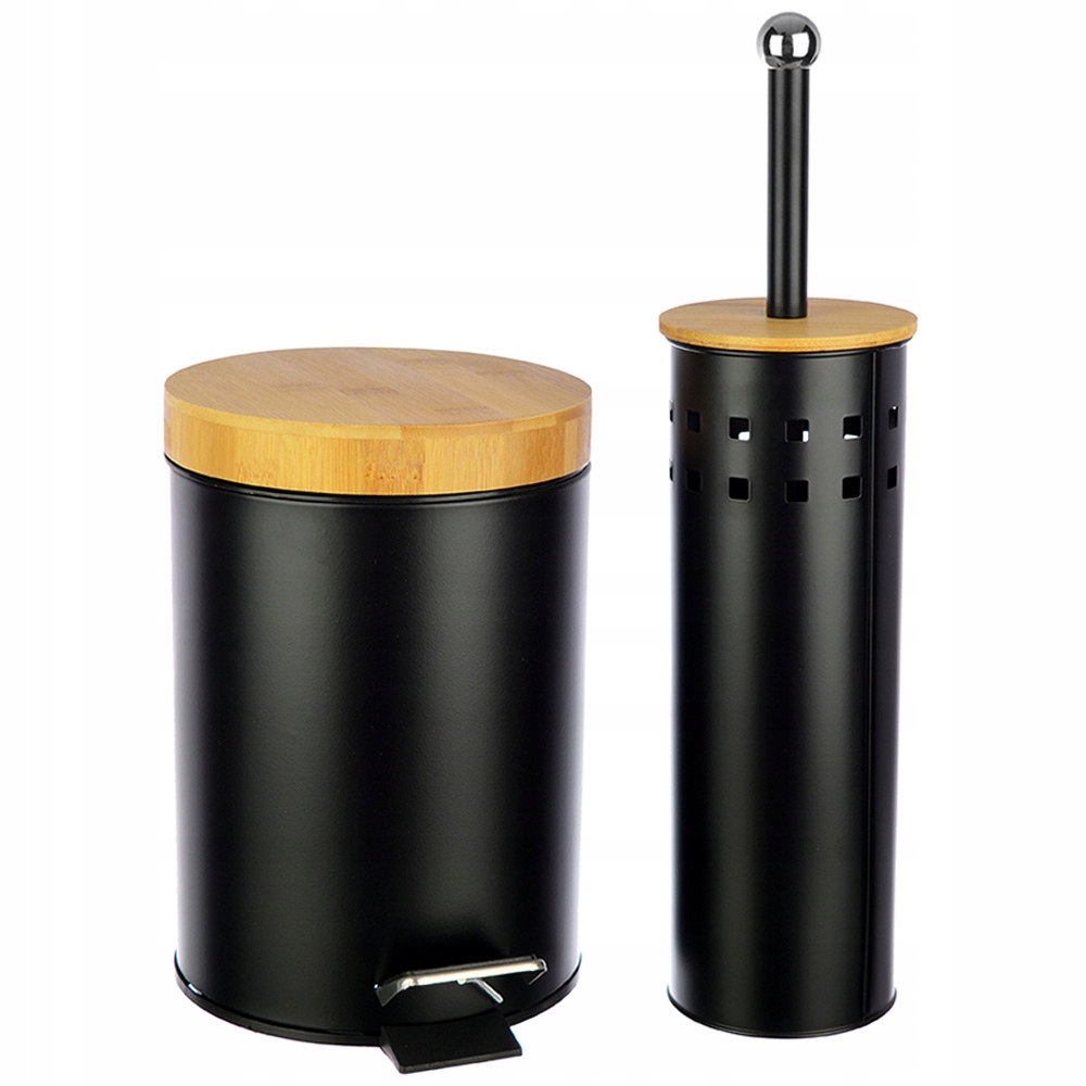 Kupelňový set doplnkov - KÚPEĽŇOVÁ SADA WC KEFKA + KOŠ 3L 1136