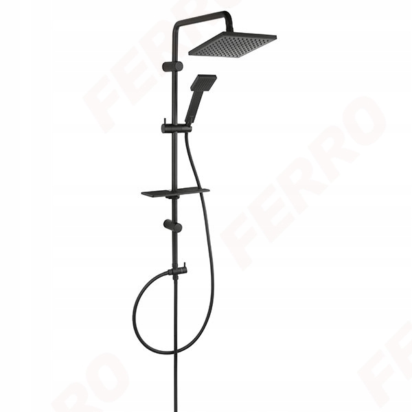 Sprchový panel - FERRO SQUERTO LUX ČIERNA NP24-BL SPRCHOVÁ SADA