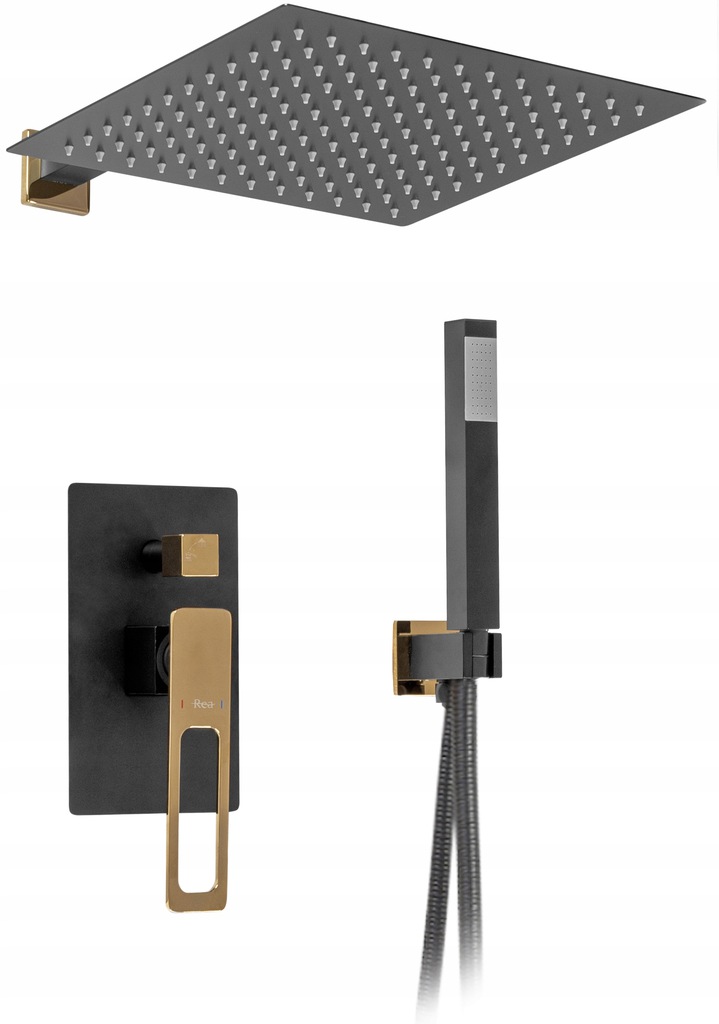 Sprchový panel - SOHO ZLATÁ ČIERNA SPRCHOVÁ SADA SPRCHOVÁ SADA + BOX
