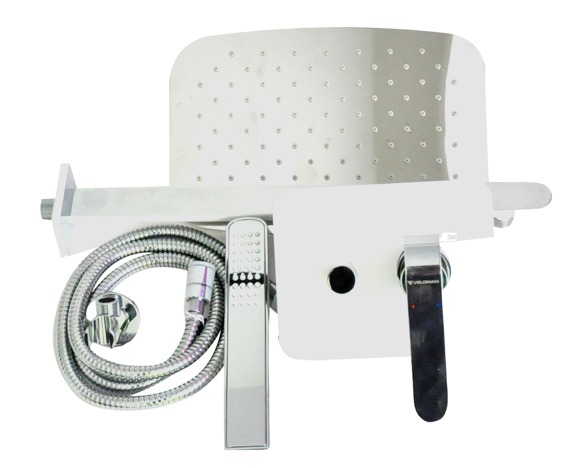 Sprchový panel - KONCEPTOVANÁ SADA RAIN SPRCHA 40CM VELDMAN BIELA