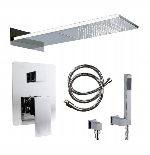 Sprchový panel -  FLUSH KIT CASCADE WATERFALL SLIM CHROME