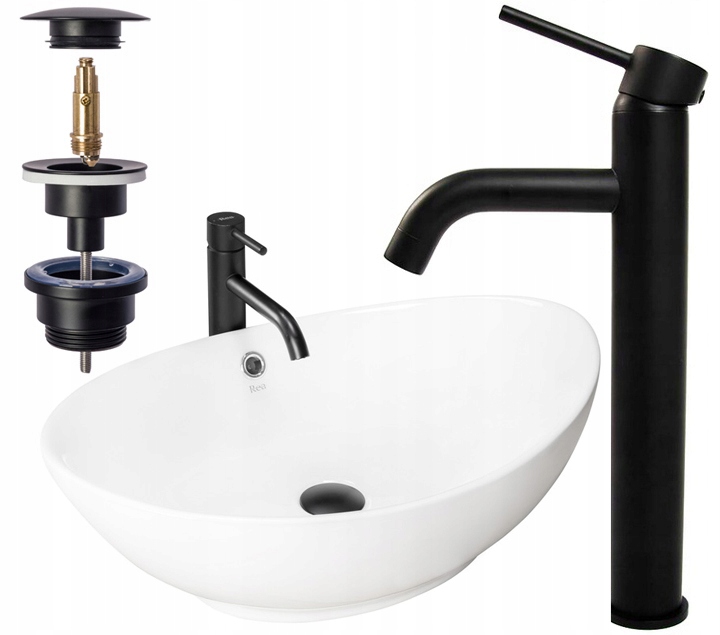 Umývadlo -  NASTAVTE BATÉRIU WENDY CERAMIC WASHBASIN PLUG BATTERY REA