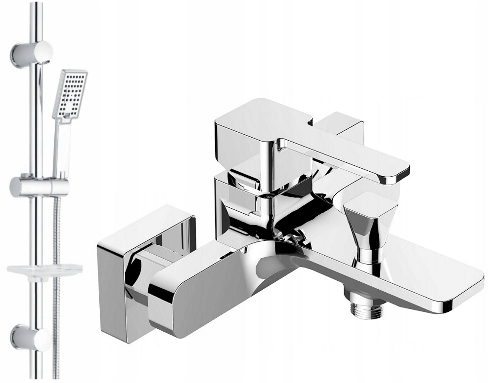 Vaňová batéria - Sprchová sada CUBIC + vaňová batéria LAVEO