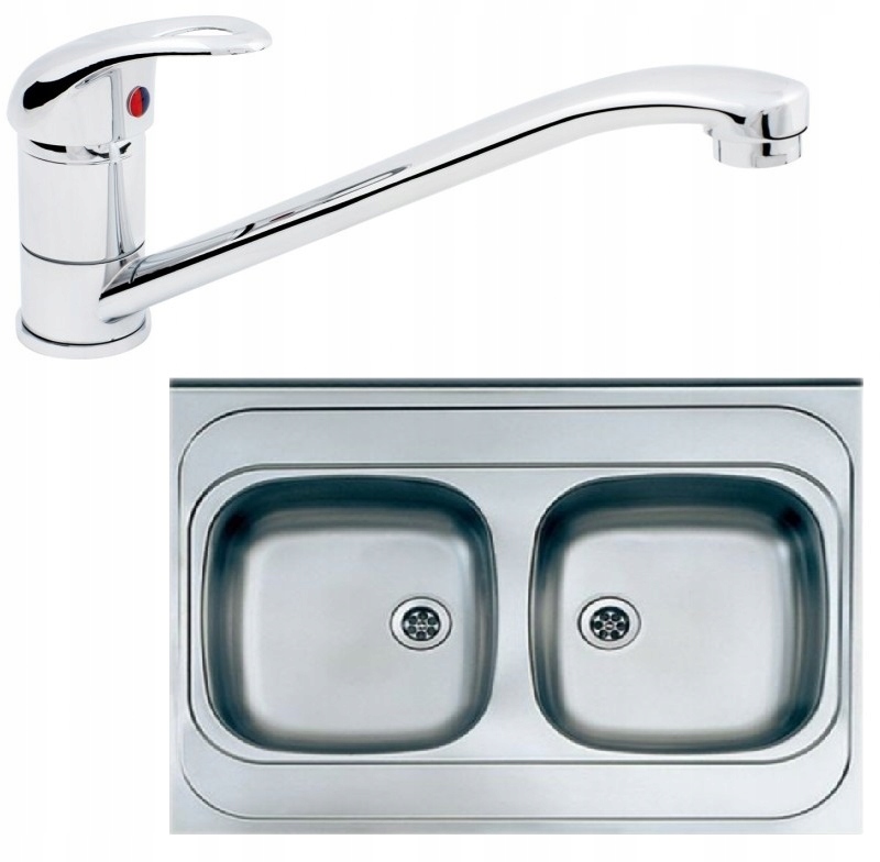 SINK 60X80 dvojkomorový OVERLAY + BATÉRIA