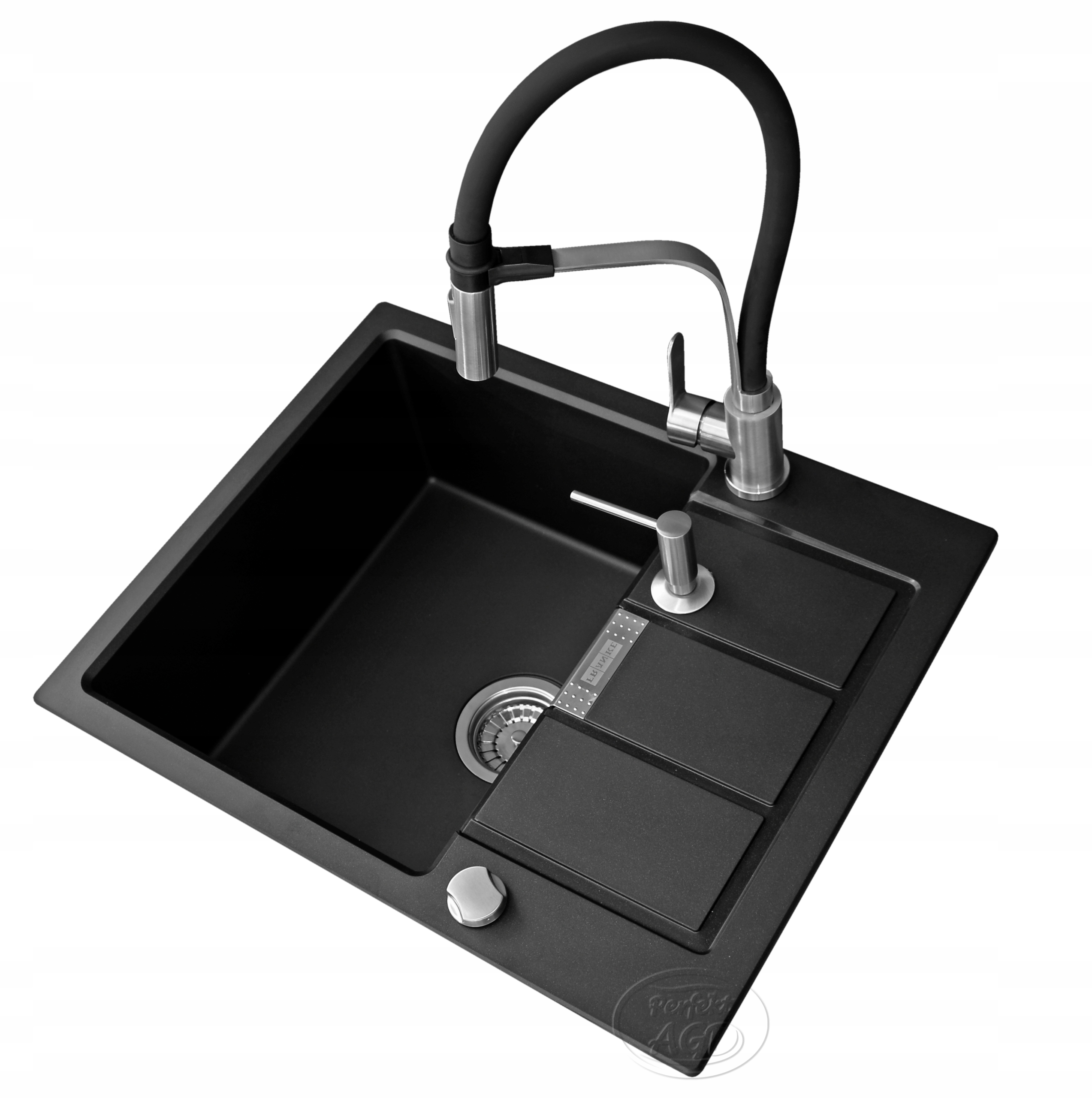 SIRIUS SINK S2D 611-62 ONYX + BATÉRIA ABAREA + VÝDEJ