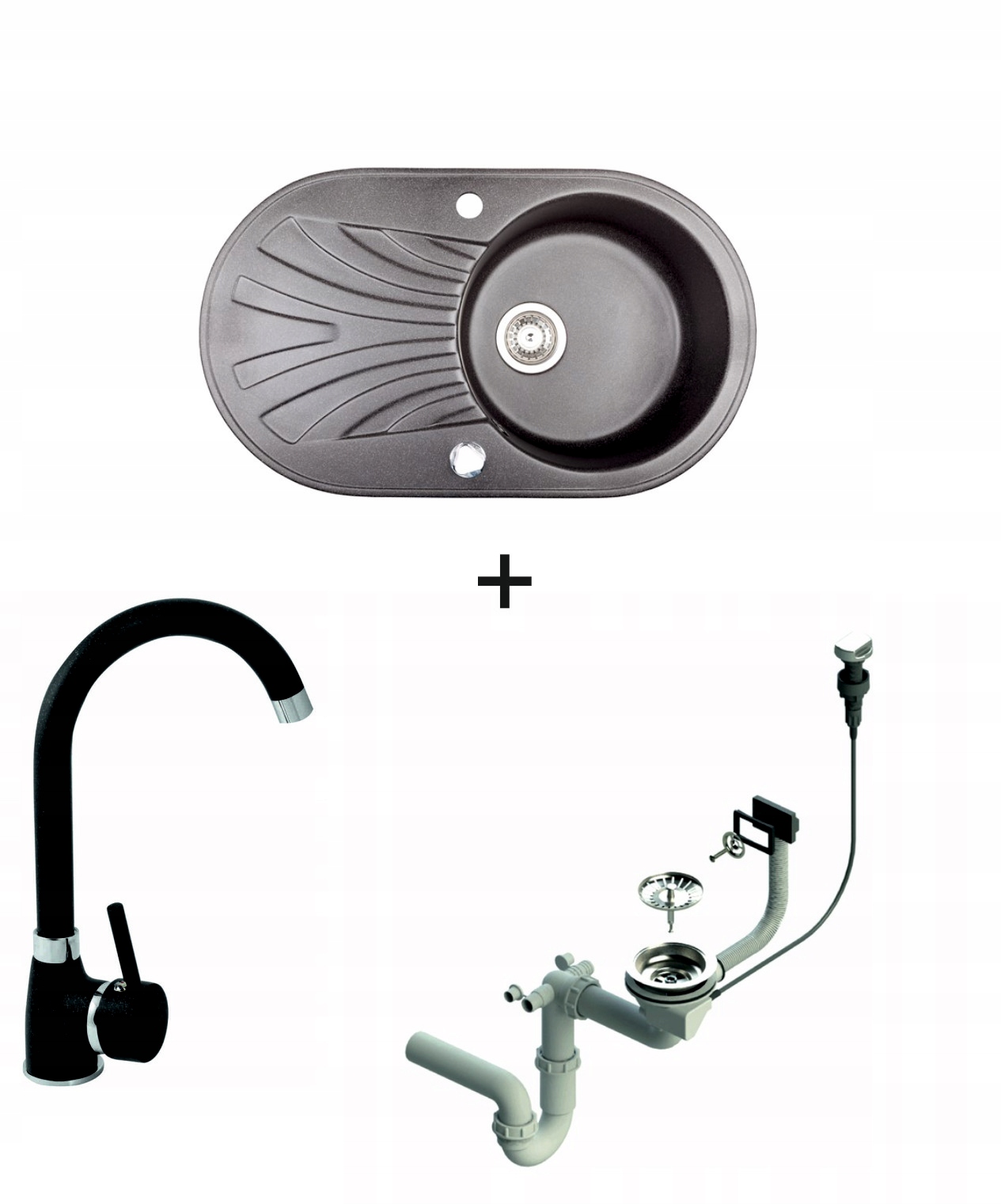 GRANITE SINK Kuchynský drez + faucet ARON