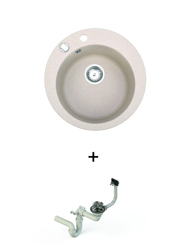 GRANITE SINK Kuchynský drez + sifón RADO