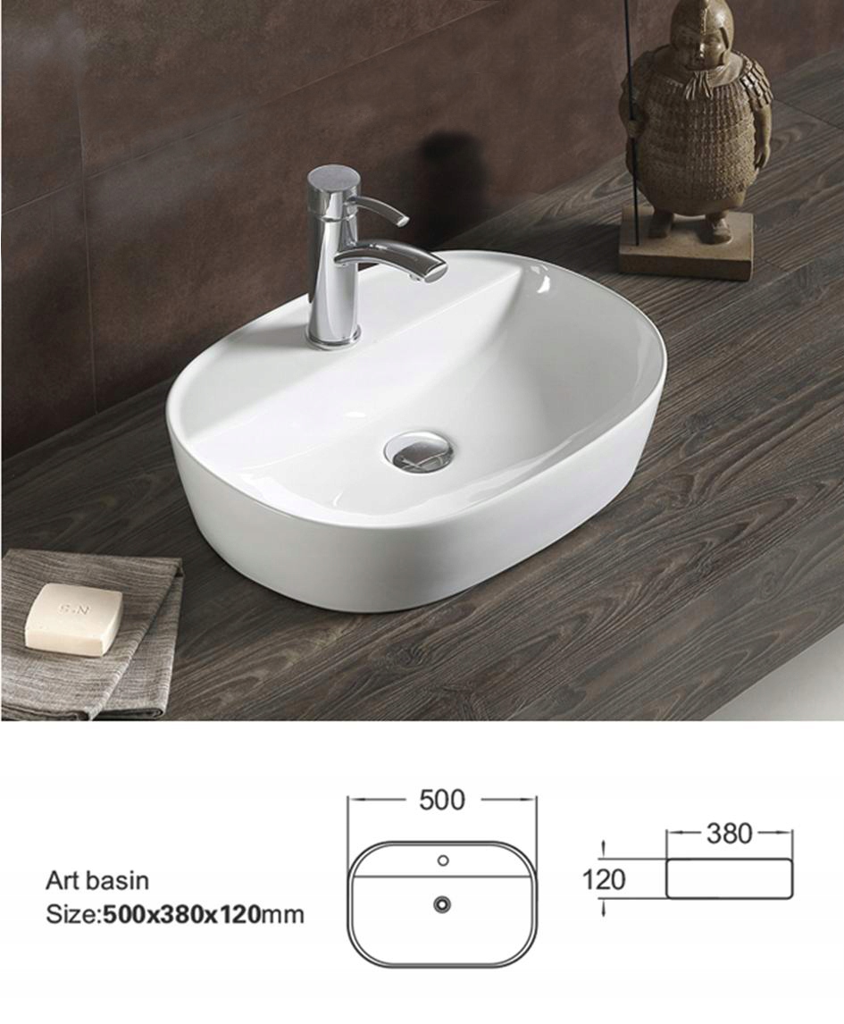 Umývadlo -  ZOYA TRANI 50X38 COUNTER-horné umývadlo 78239