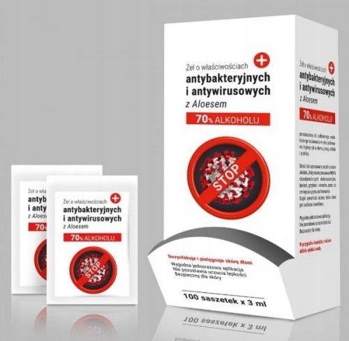 Sanitárne čerpadlo - Antibakteriálny gél v 3 ml vrecku. Displej 100