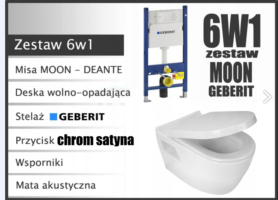 WC MISA - Sada GEBERIT: miska + rám + gombík + podložka + konzola