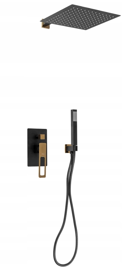 Sprchový panel - Podomietková sprchová sada Soho Black Gold Rea