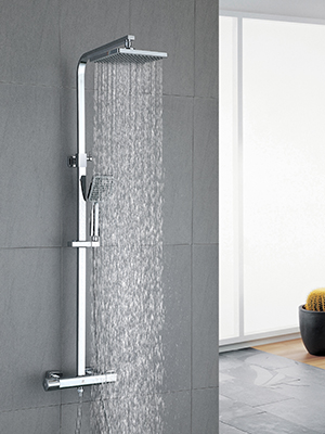 Sprchový panel -  Chromovaná termostatická sprchová súprava